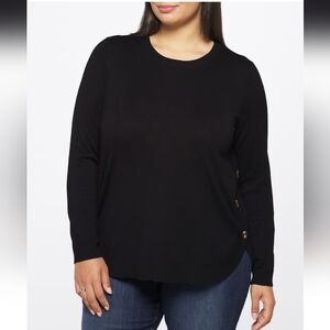 Lety & Me Sweater with Button Accents